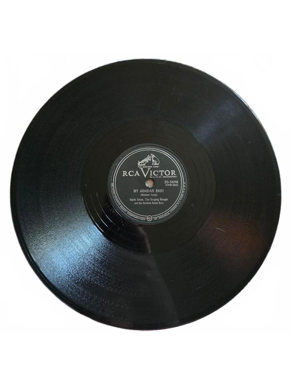 Vintage Hank Snow 78 RPM RCA Victor 20-5698 I Don’t Hurt Anymore Country Shellac